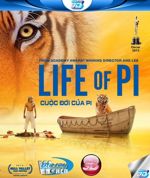 D141. Life Of Pi - CUỘC ĐỜI CỦA PI 3D 25G (DTS-HD MA7.1)